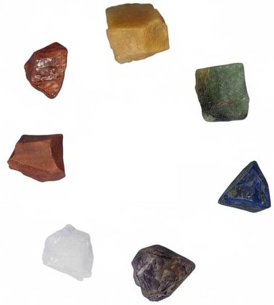 AIR9999 Natural Seven Chakras Raw Rough Uneven Shaped